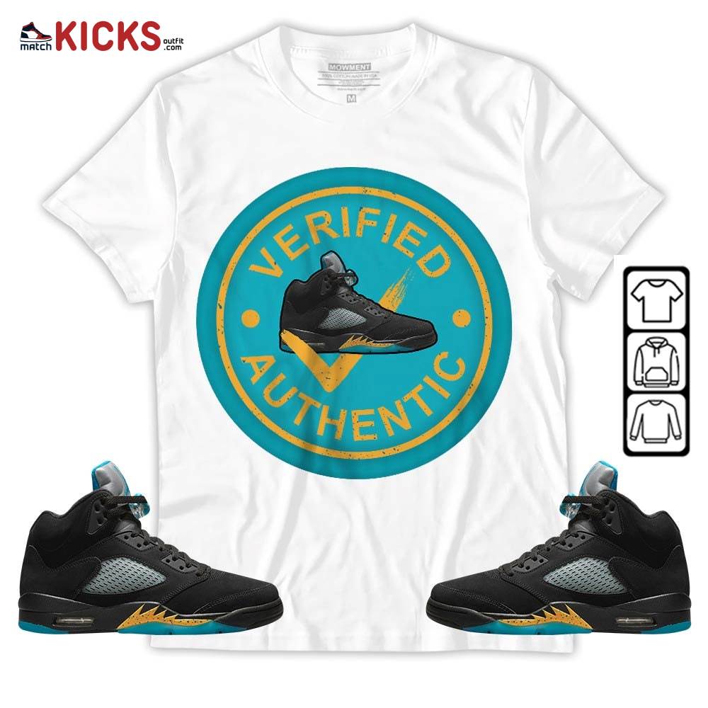 Sneaker Shirt Match 2023 Retro Aqua 5s, Jordan 5 Aqua MKO T-Shirt