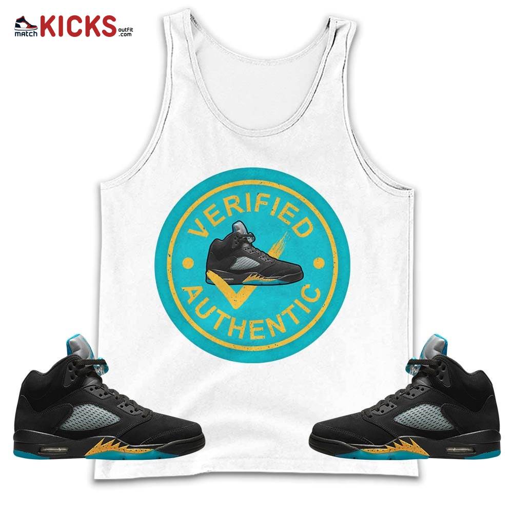 Sneaker Shirt Match 2023 Retro Aqua 5s, Jordan 5 Aqua MKO Tank Top