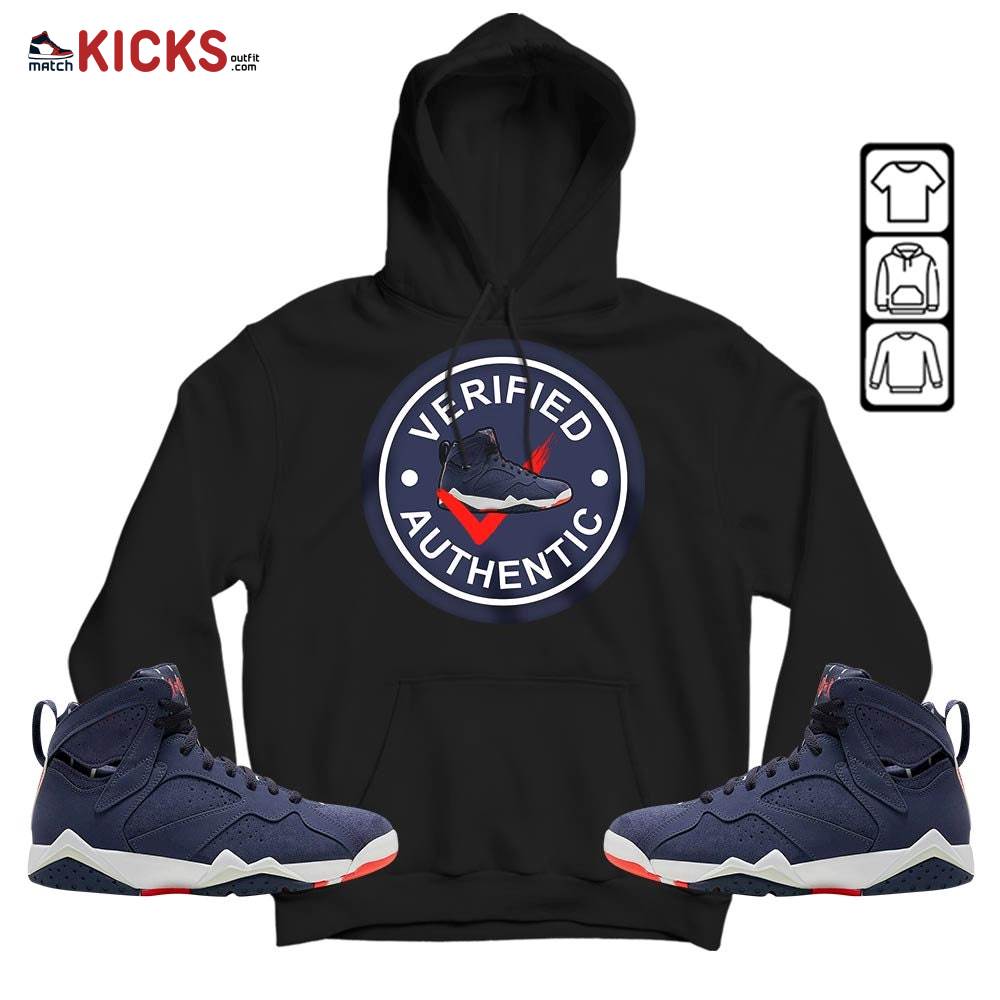 Sneaker Shirt Match 7 Neutral Indigo, Jordan 7 Quai 54 MKO Hoodie
