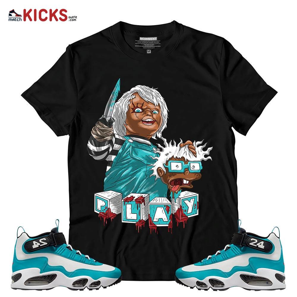Sneaker Shirt Match Air Griffey Max 1 Aquamarine – Chucky Chuckie Kills Halloween – Griffey Max 1 Aqua MKO T-Shirt