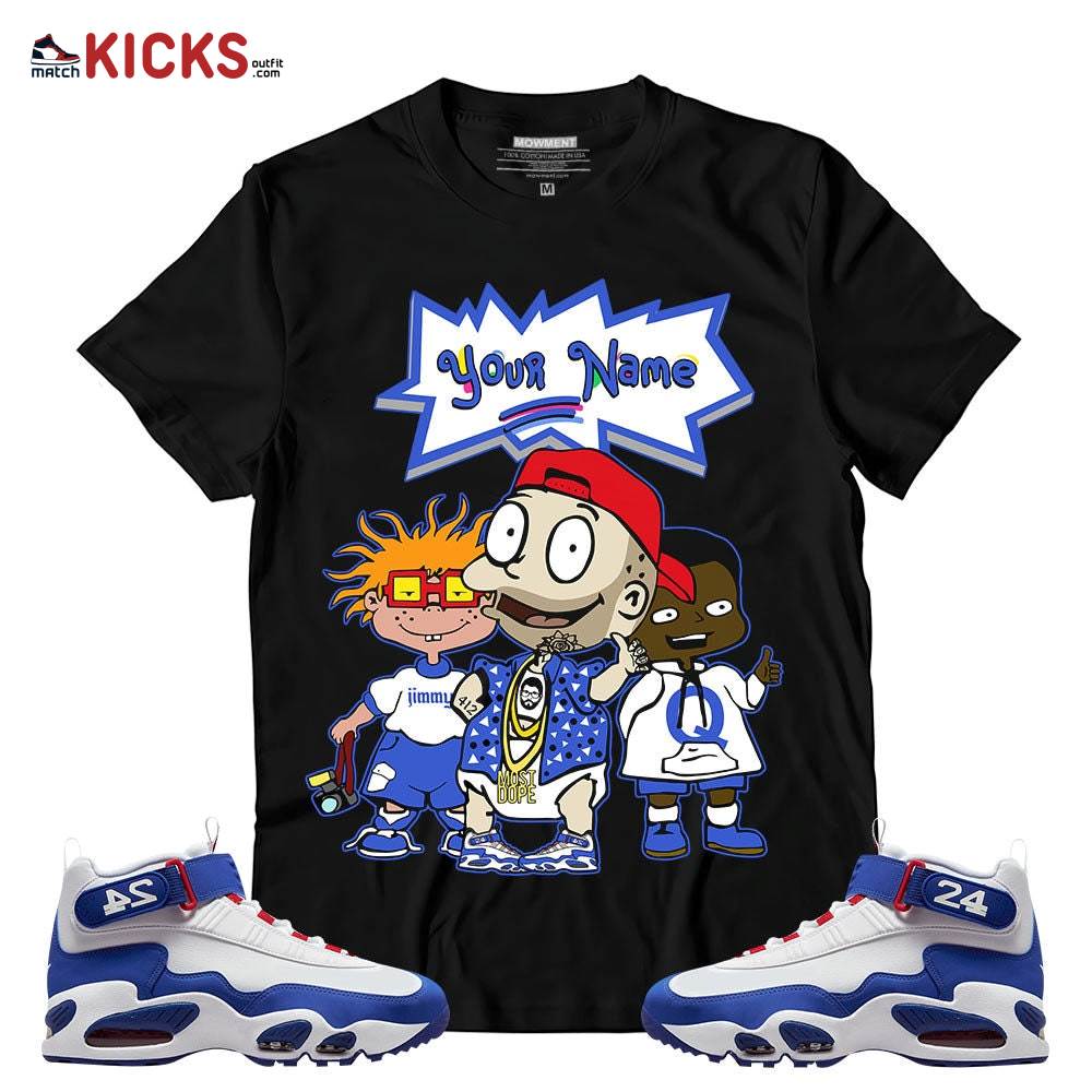 Sneaker Shirt Match Air Griffey Max 1 USA Red White Blue – Custom Name Rugrats Tommy Chuckie – Griffey Max 1 USA MKO T-Shirt