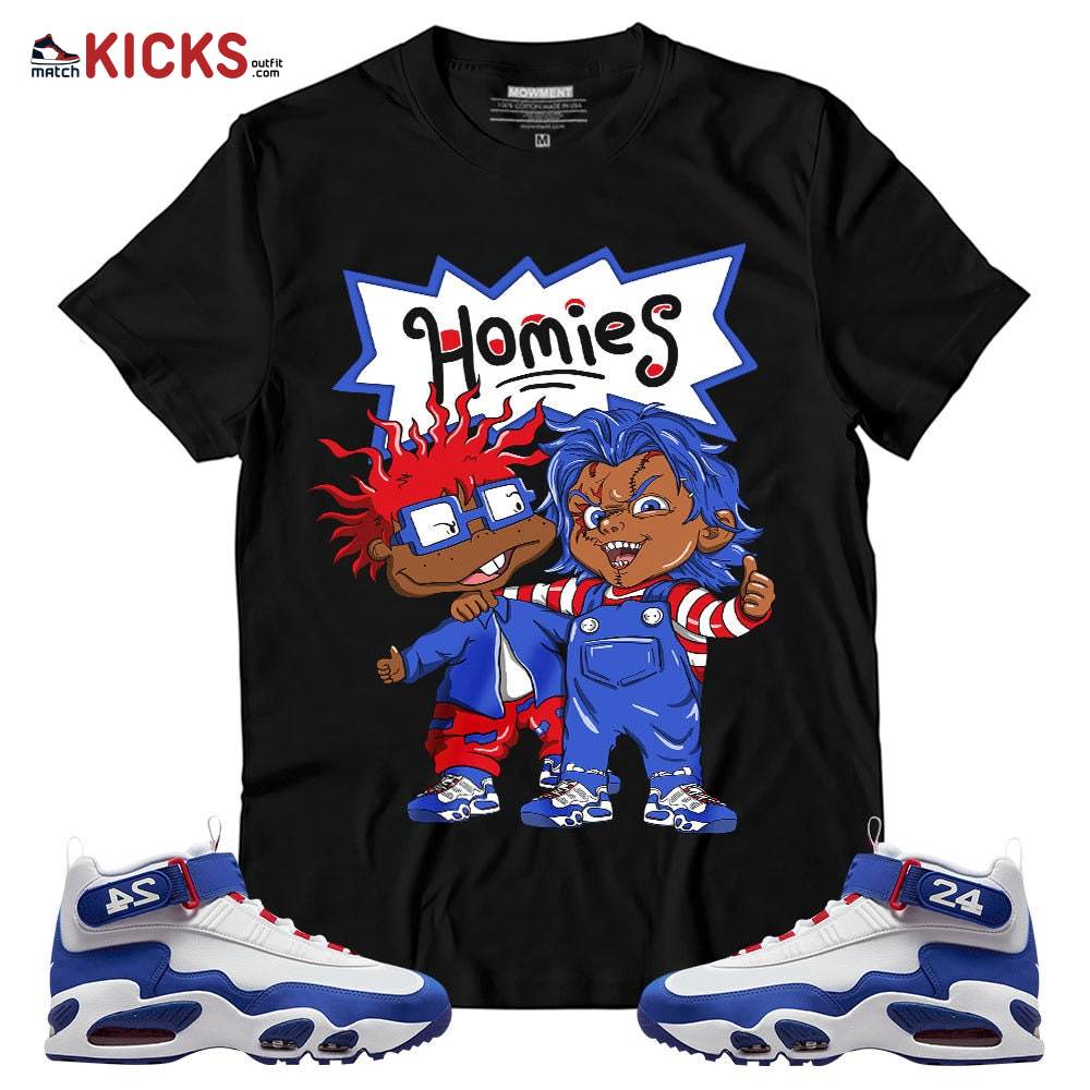 Sneaker Shirt Match Air Griffey Max 1 USA Red White Blue – Melanin Kids 90’s Rugrats Chucky Chuckie Homie – Griffey Max 1 USA MKO T-Shirt