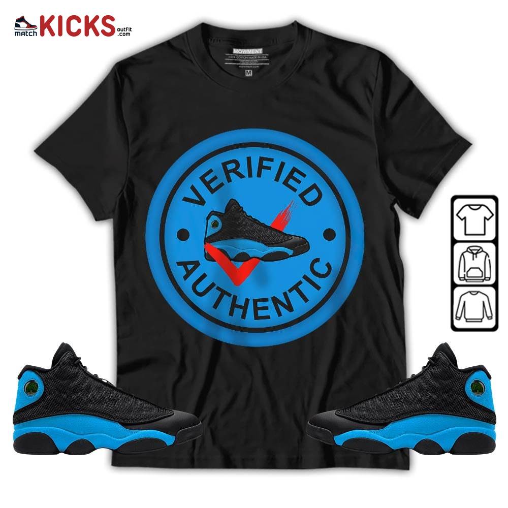 Sneaker Shirt Match Black University Blue 13s, Jordan 13 Black University Blue 2022 MKO Hoodie