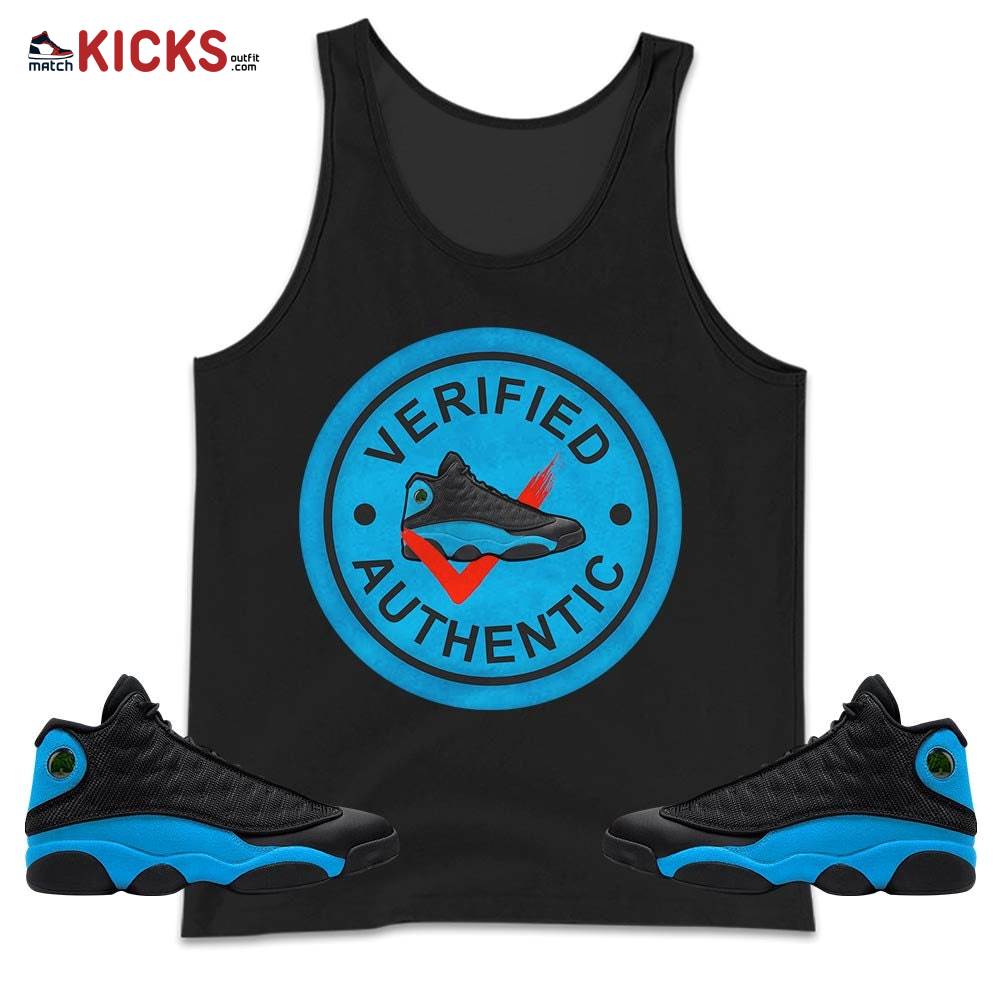 Sneaker Shirt Match Black University Blue 13s, Jordan 13 Black University Blue 2022 MKO Tank Top Sneaker Shirt Match Black University Blue 13s, Jordan 13 Black University Blue 2022 MKO Tank Top
