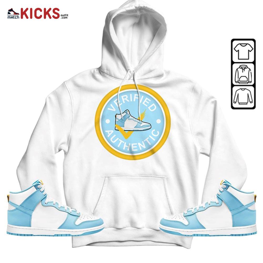 Sneaker Shirt Match Dunk High Blue Chill, Dunk High Homer Simpson MKO Hoodie