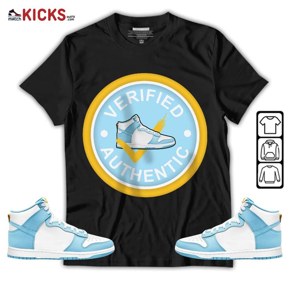 Sneaker Shirt Match Dunk High Blue Chill, Dunk High Homer Simpson MKO T-Shirt