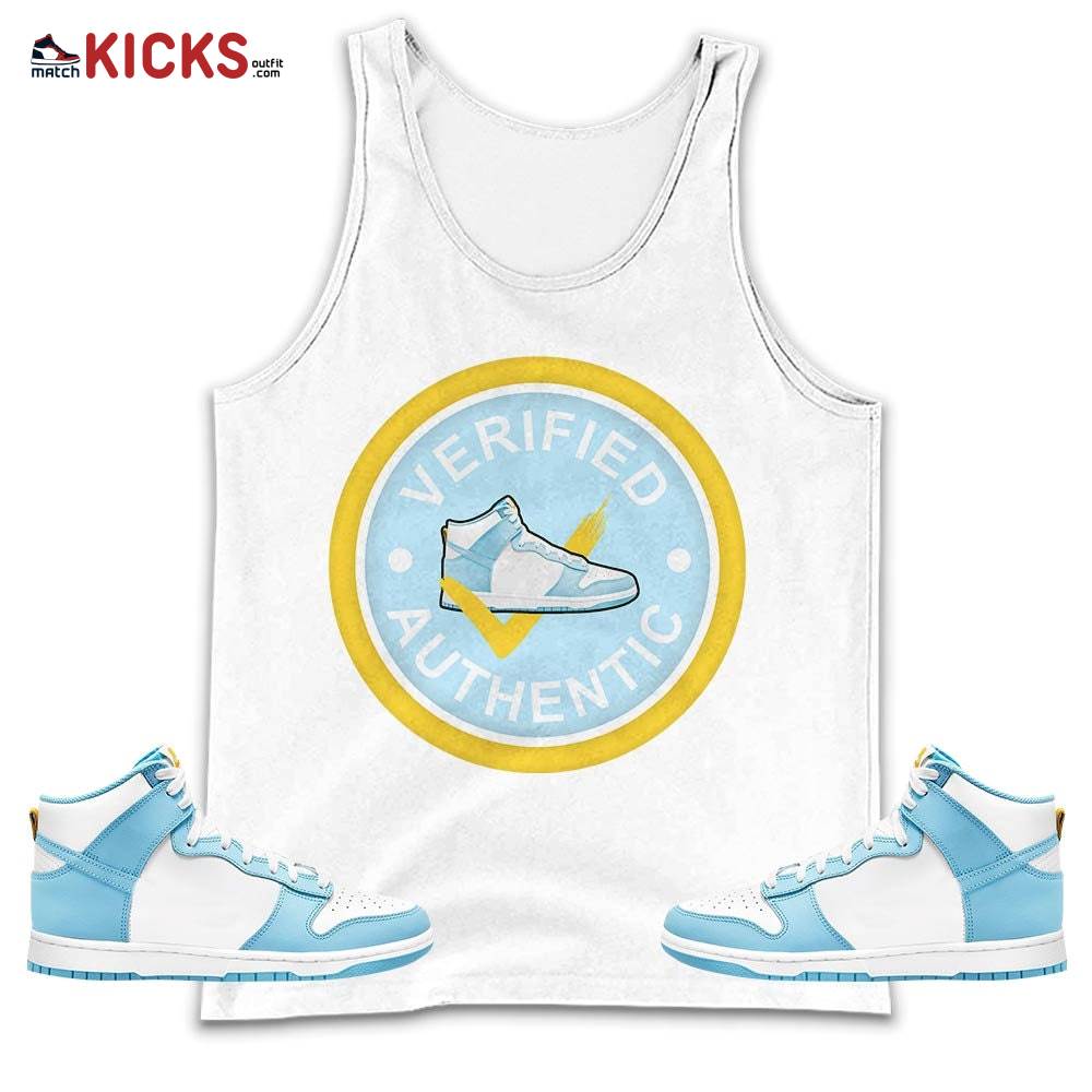 Sneaker Shirt Match Dunk High Blue Chill, Dunk High Homer Simpson MKO Tank Top