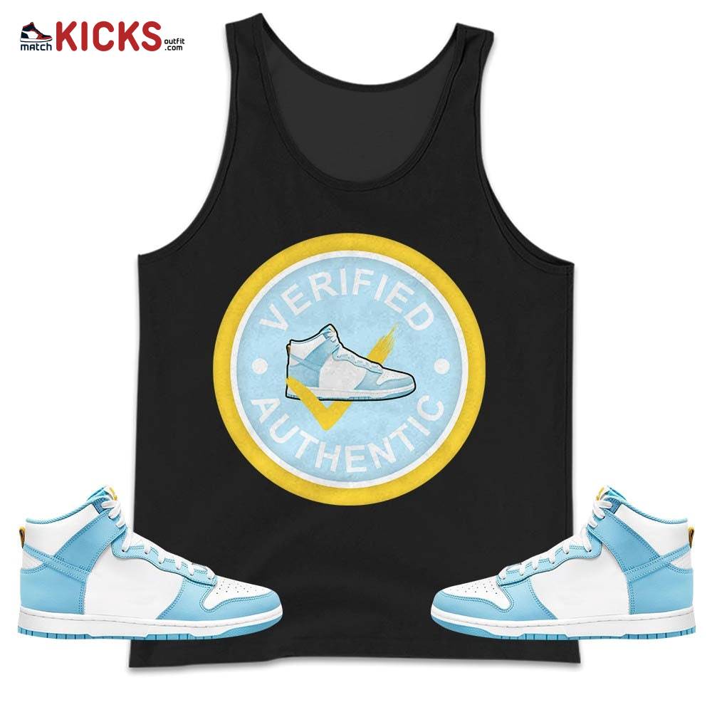Sneaker Shirt Match Dunk High Blue Chill, Dunk High Homer Simpson MKO Tank Top