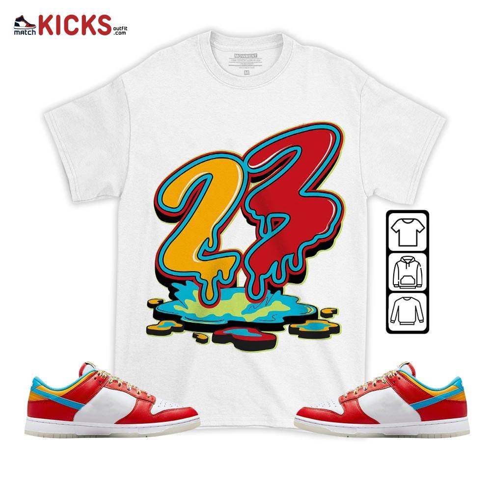 Sneaker Shirt Match Dunk Low Fruity Pebbles – 23 Drip – Fruity Pebbles Shoes MKO T-Shirt Sneaker Shirt Match Dunk Low Fruity Pebbles – 23 Drip – Fruity Pebbles Shoes MKO T-Shirt