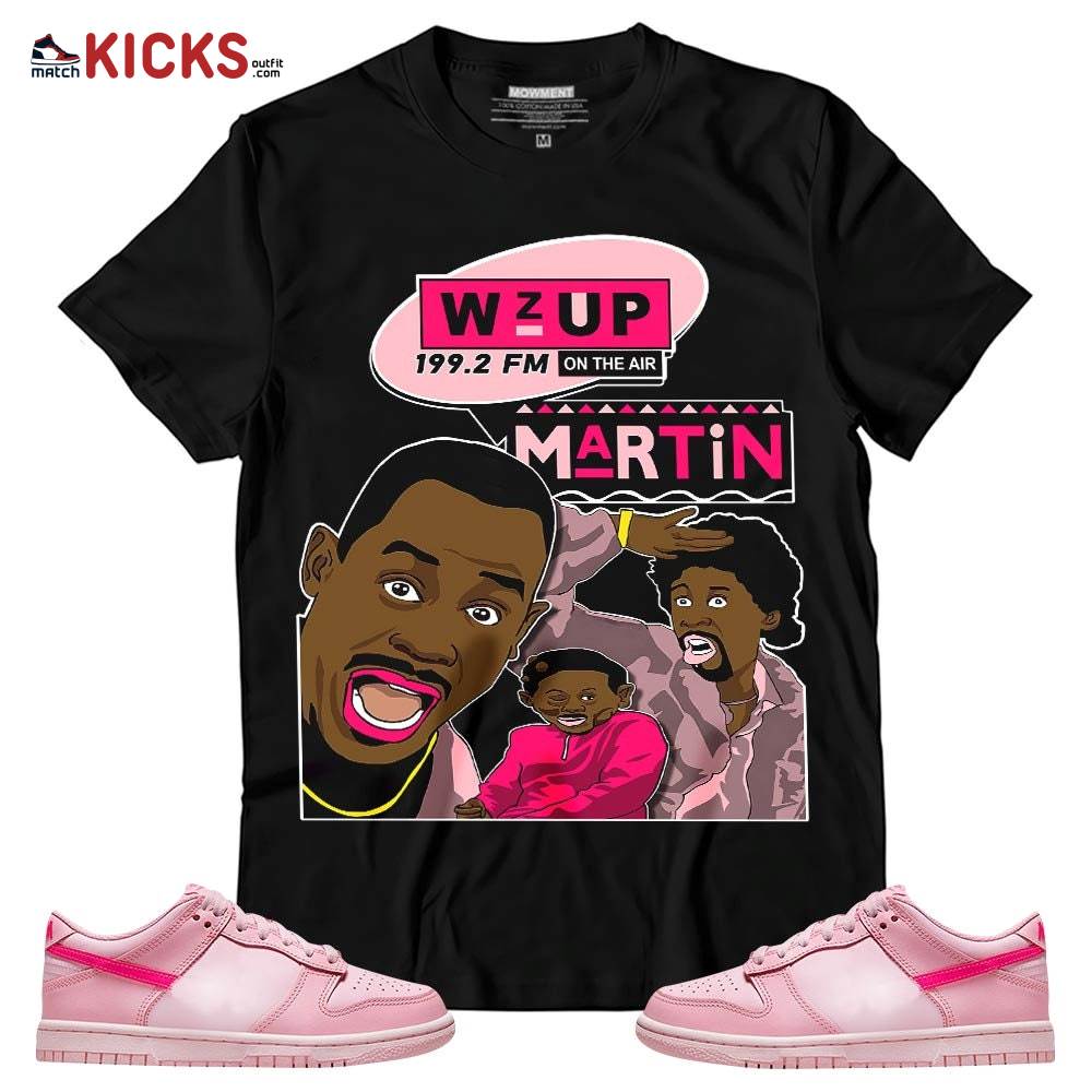 Sneaker Shirt Match Dunk Low Triple Pink – Martin Tv 90s Melanin Got Em – Low Triple Pink MKO T-Shirt