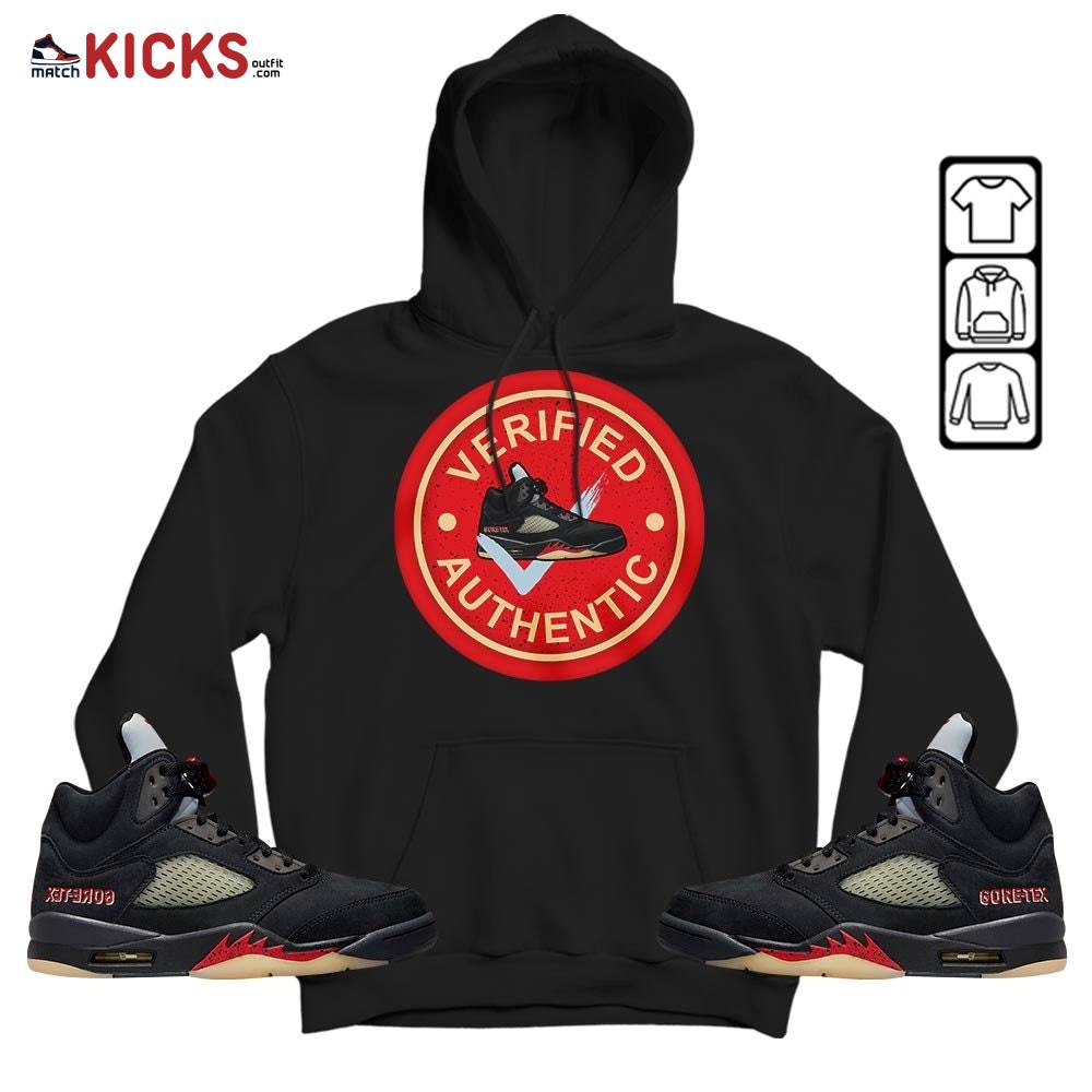 Sneaker Shirt Match Gore-Tex 5s, Jordan 5 GORE-TEX Off Noir MKO Hoodie Sneaker Shirt Match Gore-Tex 5s, Jordan 5 GORE-TEX Off Noir MKO Hoodie