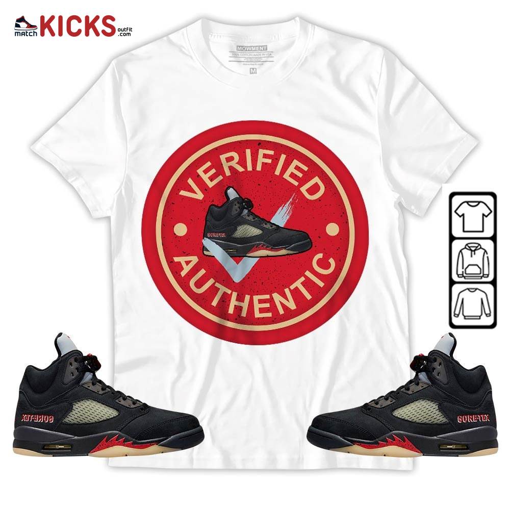 Sneaker Shirt Match Gore-Tex 5s, Jordan 5 GORE-TEX Off Noir MKO T-Shirt