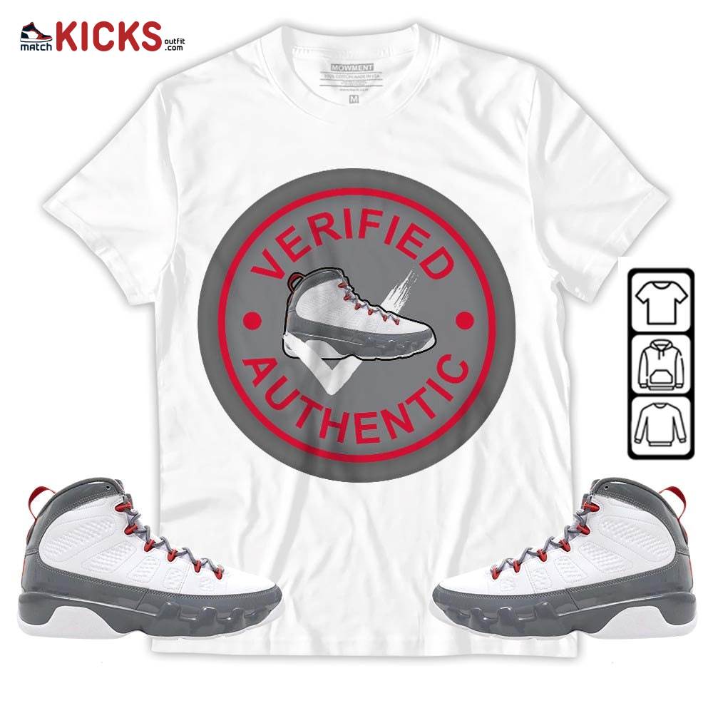 Sneaker Shirt Match Grey Fire Red 9s, Jordan 9 Retro Fire Red MKO T-Shirt Sneaker Shirt Match Grey Fire Red 9s, Jordan 9 Retro Fire Red MKO T-Shirt