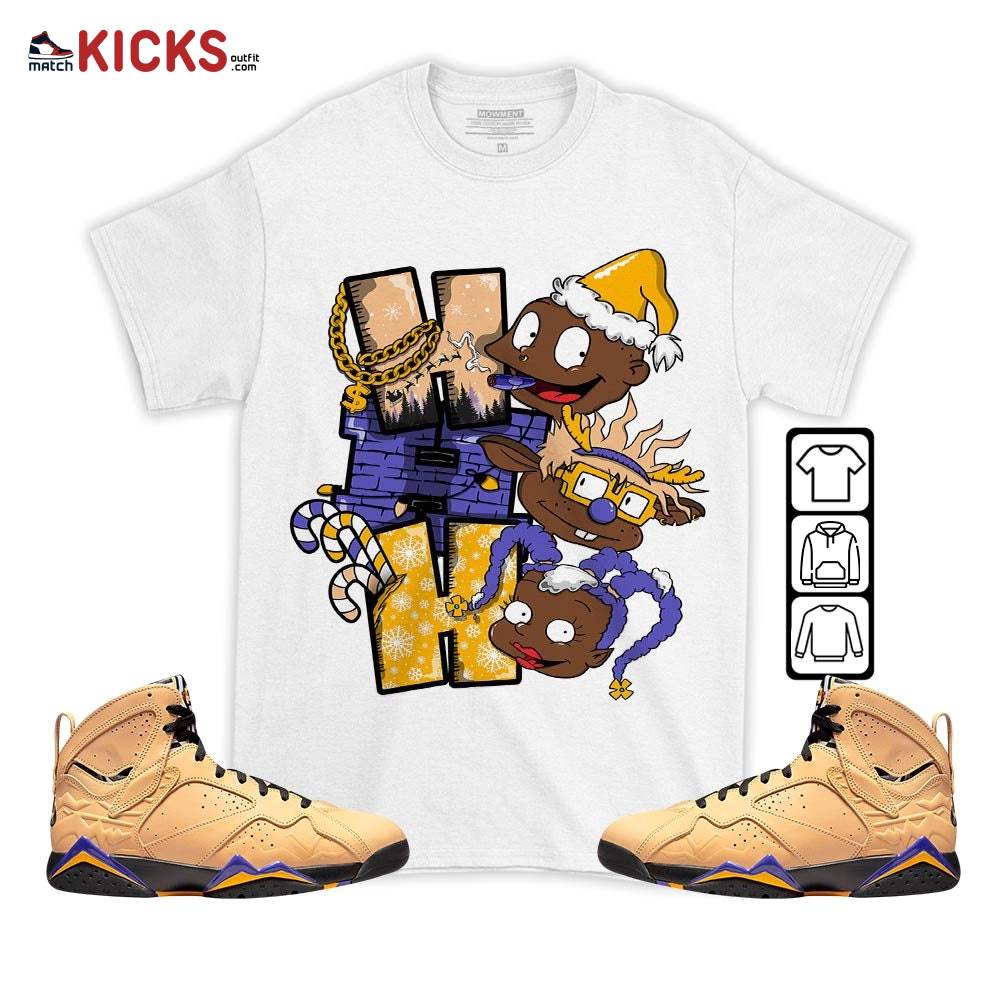 Sneaker Shirt Match JD 7 SE Afrobeats – HoHoHo Rugrats Christmas – Vachetta Tan 7s MKO T-Shirt Sneaker Shirt Match JD 7 SE Afrobeats – HoHoHo Rugrats Christmas – Vachetta Tan 7s MKO T-Shirt
