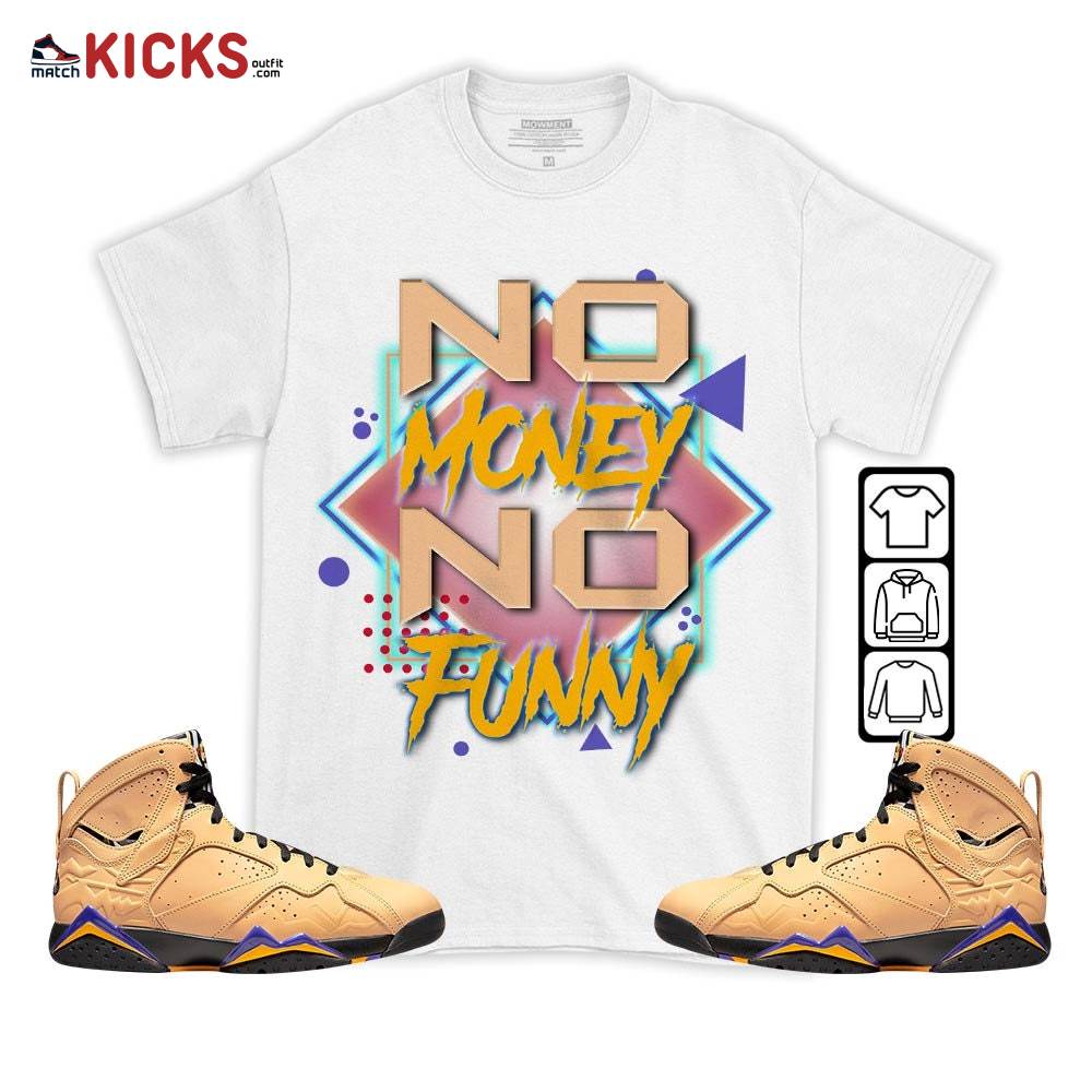 Sneaker Shirt Match JD 7 SE Afrobeats – No Money No Funny – Vachetta Tan 7s MKO T-Shirt
