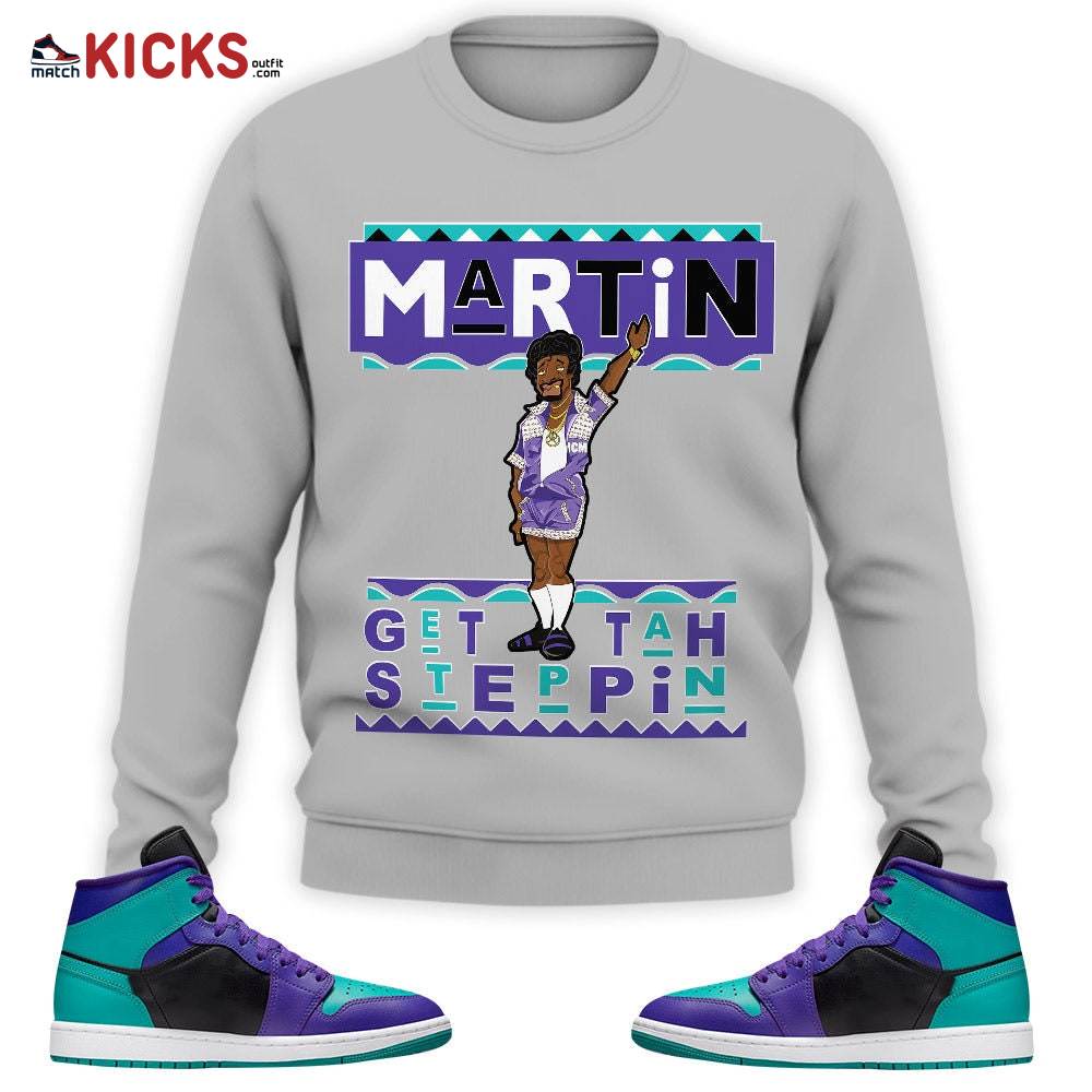 Sneaker Shirt Match Jordan 1 Mid Black Grape – BLM Melanin Kids 90s Martin Tv – Black Grape 1s MKO Sweatshirt Sneaker Shirt Match Jordan 1 Mid Black Grape – BLM Melanin Kids 90s Martin Tv – Black Grape 1s MKO Sweatshirt