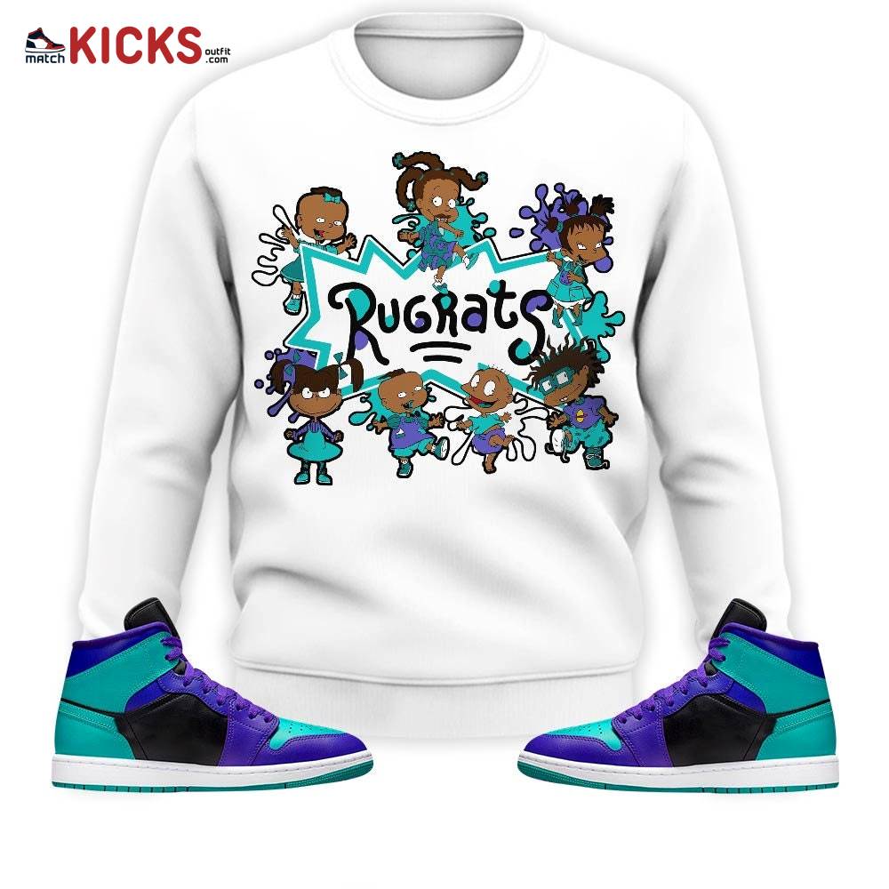 Sneaker Shirt Match Jordan 1 Mid Black Grape – Funny Rugrats 90s Kids Melanin – Black Grape 1s MKO Sweatshirt Sneaker Shirt Match Jordan 1 Mid Black Grape – Funny Rugrats 90s Kids Melanin – Black Grape 1s MKO Sweatshirt