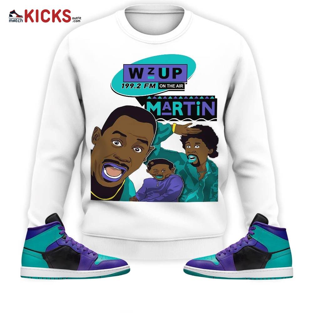 Sneaker Shirt Match Jordan 1 Mid Black Grape – Martin Tv 90s Melanin Got Em – Black Grape 1s MKO Sweatshirt Sneaker Shirt Match Jordan 1 Mid Black Grape – Martin Tv 90s Melanin Got Em – Black Grape 1s MKO Sweatshirt