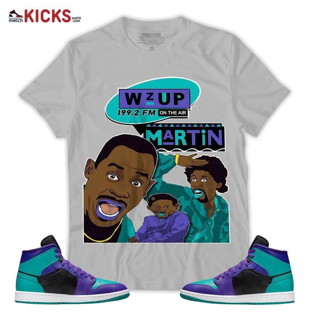 Sneaker Shirt Match Jordan 1 Mid Black Grape – Martin Tv 90s Melanin Got Em – Black Grape 1s MKO T-Shirt Sneaker Shirt Match Jordan 1 Mid Black Grape – Martin Tv 90s Melanin Got Em – Black Grape 1s MKO T-Shirt