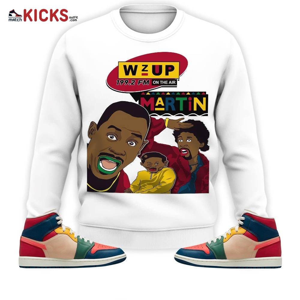 Sneaker Shirt Match Jordan 1 Mid Multi Color 2022 – Martin Tv 90s Melanin Got Em – Multi Color 2022 1s MKO Sweatshirt Sneaker Shirt Match Jordan 1 Mid Multi Color 2022 – Martin Tv 90s Melanin Got Em – Multi Color 2022 1s MKO Sweatshirt