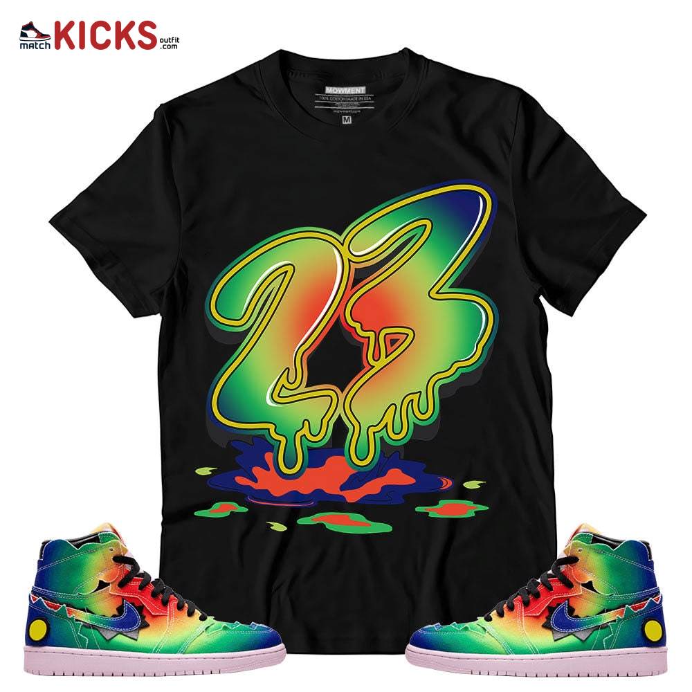 Sneaker Shirt Match Jordan 1 Retro High J Balvin – 23 Drip – J Balvin 1s MKO T-Shirt