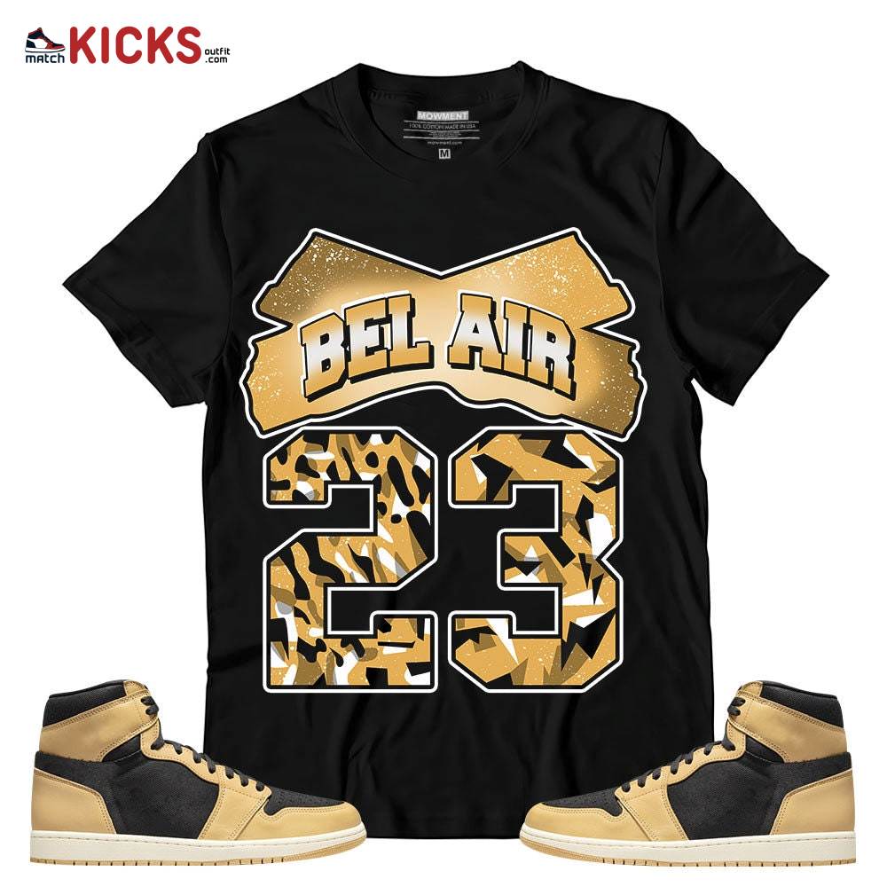 Sneaker Shirt Match Jordan 1 Retro High OG Heirloom – Fresh Bel Air Number 23 – OG Heirloom 1s MKO T-Shirt