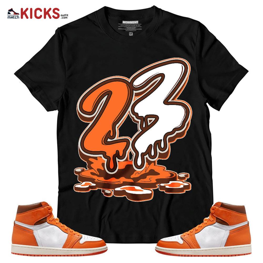 Sneaker Shirt Match Jordan 1 Retro High OG Starfish – 23 Drip – High OG Starfish 1s MKO T-Shirt