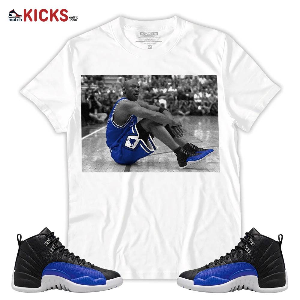Sneaker Shirt Match Jordan 12 Hyper Royal – Basketball Shoes Goat Number 23 – Hyper Royal 12s MKO T-Shirt