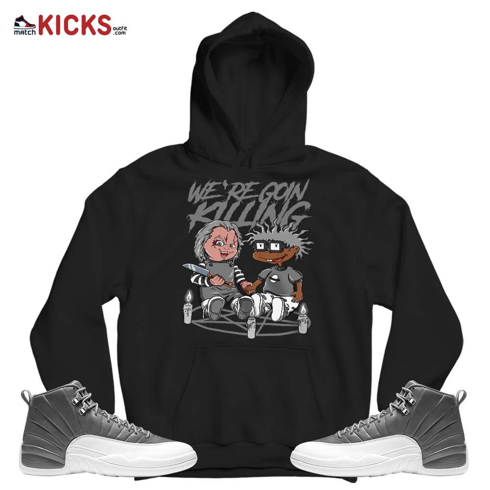 Sneaker Shirt Match Jordan 12 Retro Stealth – Chucky Chuckie Rugrats Halloween – Retro Stealth 12s MKO Hoodie