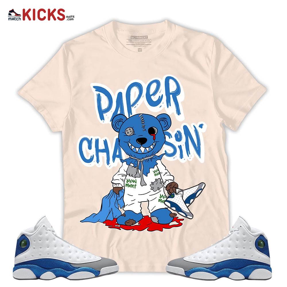 Sneaker Shirt Match Jordan 13 French Blue – Bear Paper Chasin’ – French Blue 13s MKO T-Shirt Sneaker Shirt Match Jordan 13 French Blue – Bear Paper Chasin’ – French Blue 13s MKO T-Shirt