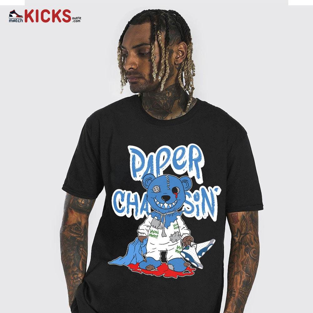 Sneaker Shirt Match Jordan 13 French Blue – Bear Paper Chasin’ – French Blue 13s MKO T-Shirt Sneaker Shirt Match Jordan 13 French Blue – Bear Paper Chasin’ – French Blue 13s MKO T-Shirt