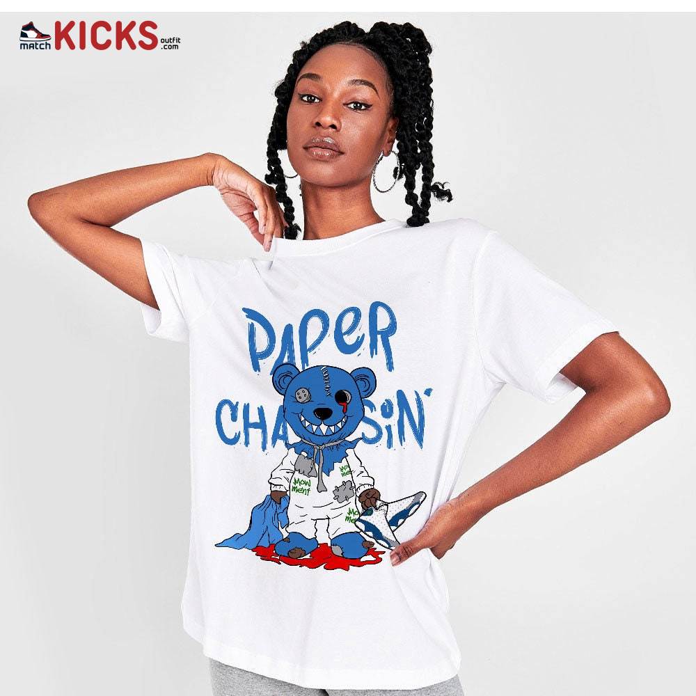 Sneaker Shirt Match Jordan 13 French Blue – Bear Paper Chasin’ – French Blue 13s MKO T-Shirt Sneaker Shirt Match Jordan 13 French Blue – Bear Paper Chasin’ – French Blue 13s MKO T-Shirt