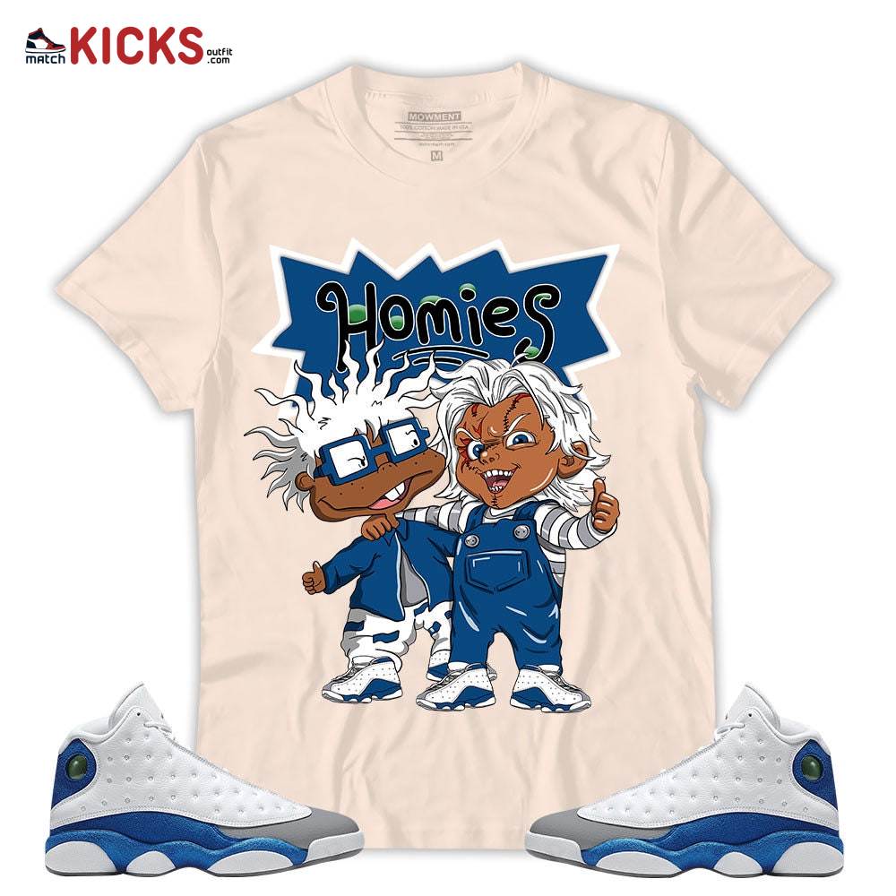 Sneaker Shirt Match Jordan 13 French Blue – Melanin Kids 90’s Rugrats Chucky Chuckie Homie – French Blue 13s MKO T-Shirt Sneaker Shirt Match Jordan 13 French Blue – Melanin Kids 90’s Rugrats Chucky Chuckie Homie – French Blue 13s MKO T-Shirt
