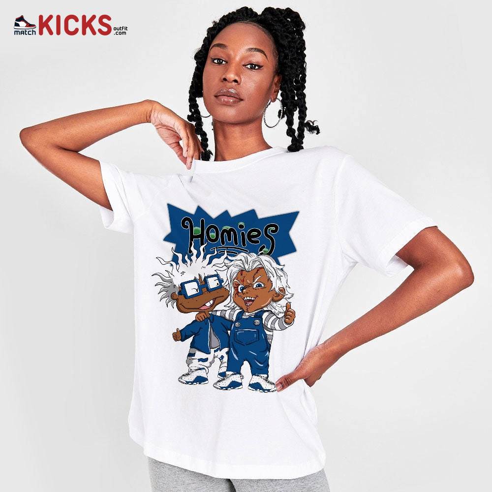 Sneaker Shirt Match Jordan 13 French Blue – Melanin Kids 90’s Rugrats Chucky Chuckie Homie – French Blue 13s MKO T-Shirt Sneaker Shirt Match Jordan 13 French Blue – Melanin Kids 90’s Rugrats Chucky Chuckie Homie – French Blue 13s MKO T-Shirt
