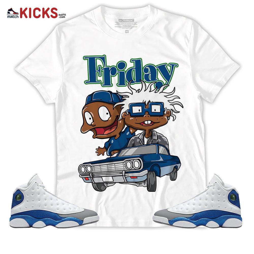 Sneaker Shirt Match Jordan 13 French Blue – MMelanin Kids 90_s Friday Rugrats – French Blue 13s MKO T-Shirt Sneaker Shirt Match Jordan 13 French Blue – MMelanin Kids 90_s Friday Rugrats – French Blue 13s MKO T-Shirt