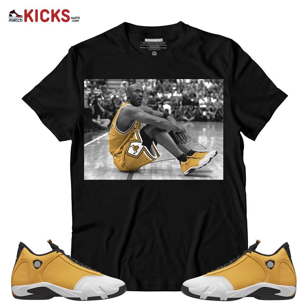 Sneaker Shirt Match Jordan 14 Retro Light Ginger – Basketball Shoes Goat Number 23 – Light Ginger 14s MKO T-Shirt