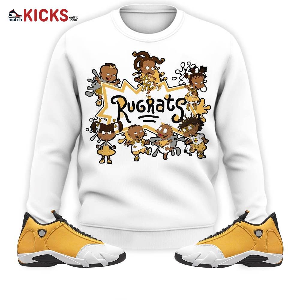 Sneaker Shirt Match Jordan 14 Retro Light Ginger – Funny Rugrats 90s Kids Melanin – Light Ginger 14s MKO Sweatshirt
