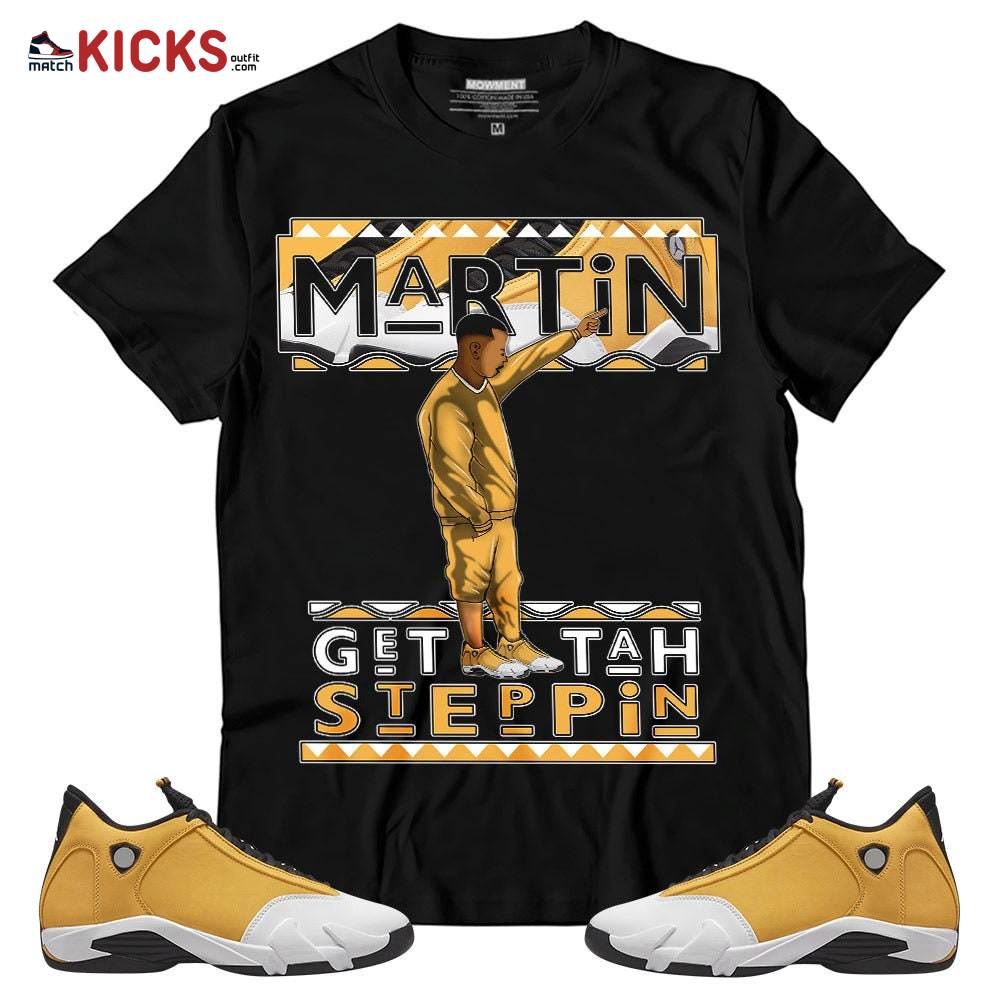 Sneaker Shirt Match Jordan 14 Retro Light Ginger – Martin Tv Got Em – Light Ginger 14s MKO T-Shirt