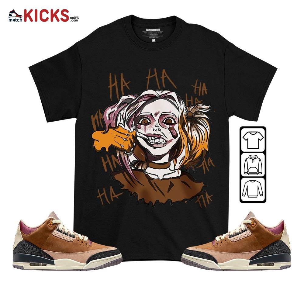 Sneaker Shirt Match Jordan 3 Archaeo Brown – Harley Quinn – Archaeo Brown 3s MKO T-Shirt