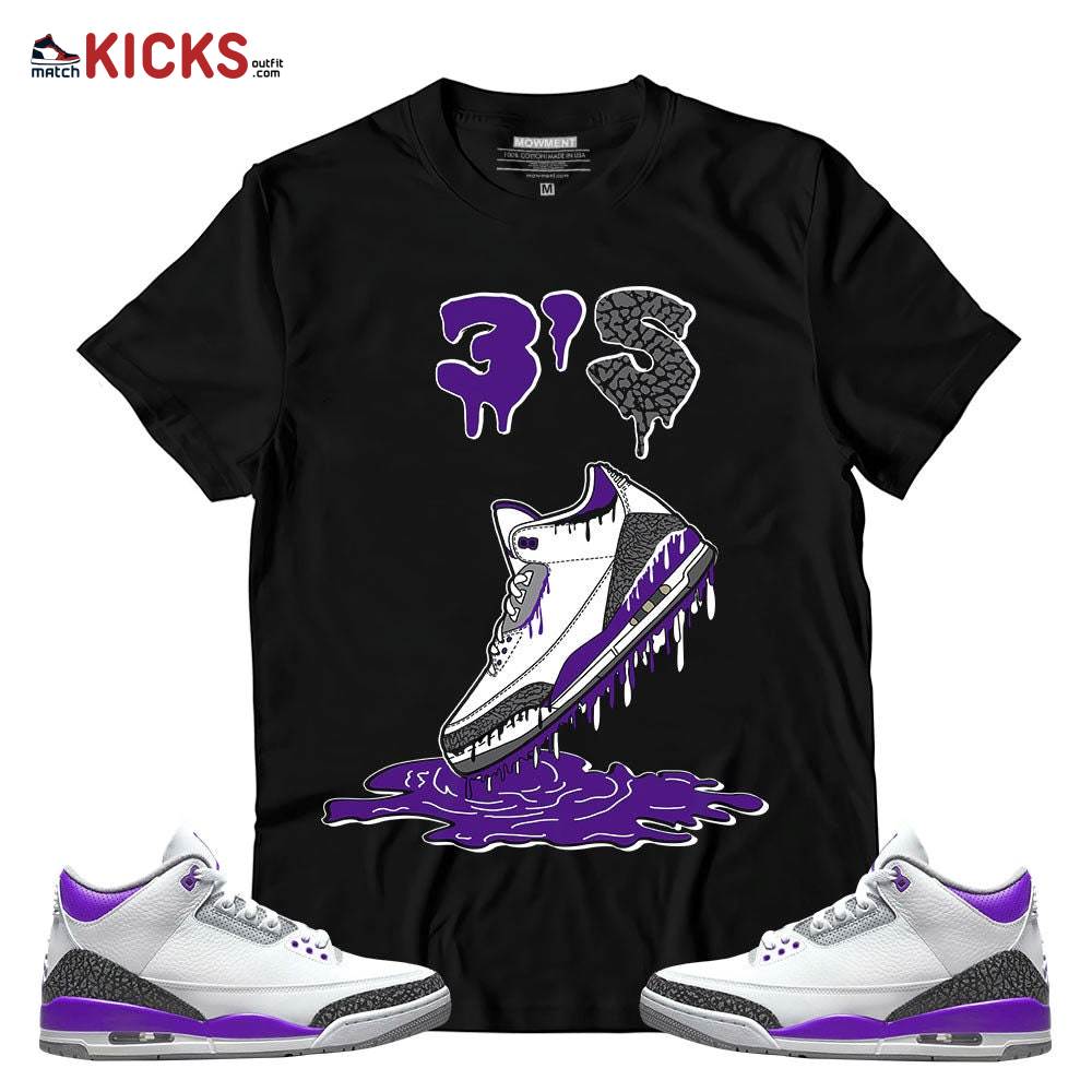 Sneaker Shirt Match Jordan 3 Retro Dark Iris – Drip A Shoe – Dark Iris 3s MKO T-Shirt