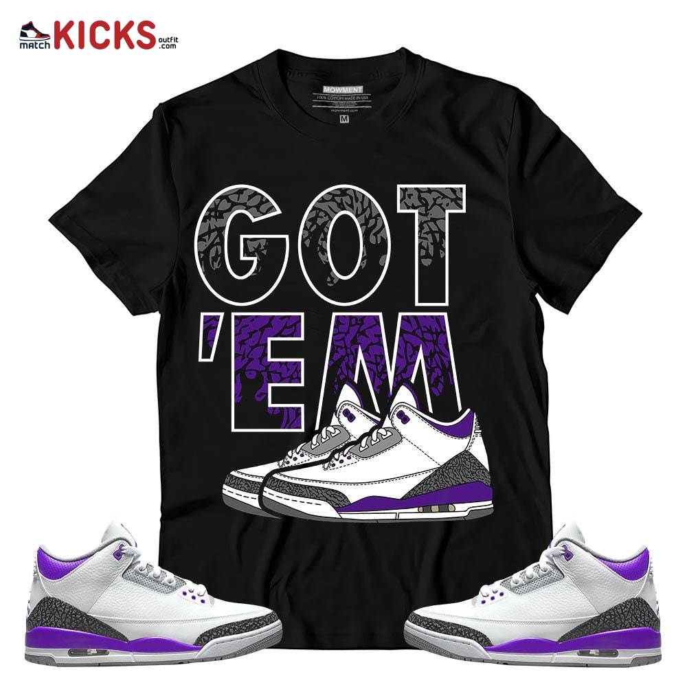 Sneaker Shirt Match Jordan 3 Retro Dark Iris – Got Em Shoes Loser Lover Drip – Dark Iris 3s MKO T-Shirt