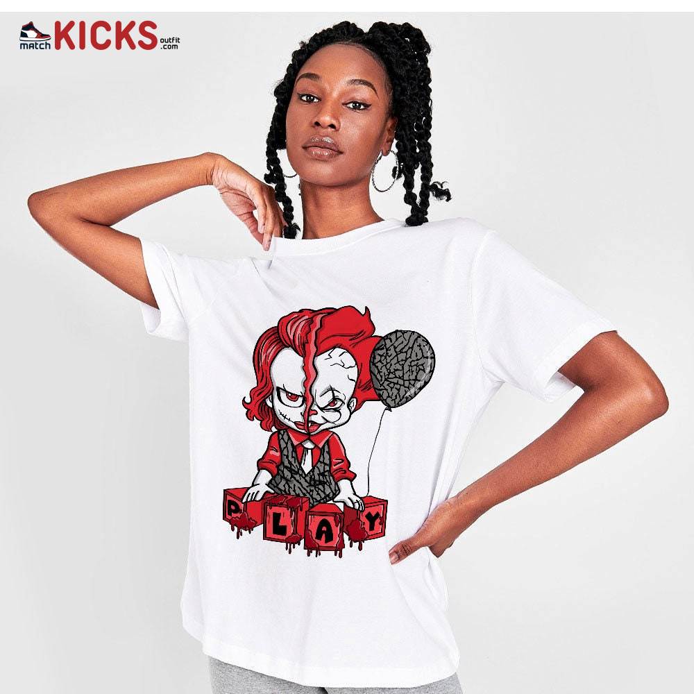 Sneaker Shirt Match Jordan 3 Retro Fire Red – Play Halloween – Retro Fire Red 3s MKO T-Shirt Sneaker Shirt Match Jordan 3 Retro Fire Red – Play Halloween – Retro Fire Red 3s MKO T-Shirt