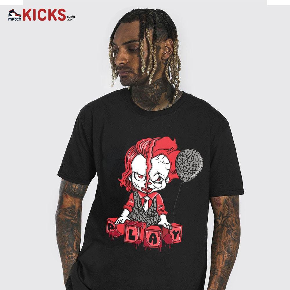 Sneaker Shirt Match Jordan 3 Retro Fire Red – Play Halloween – Retro Fire Red 3s MKO T-Shirt Sneaker Shirt Match Jordan 3 Retro Fire Red – Play Halloween – Retro Fire Red 3s MKO T-Shirt