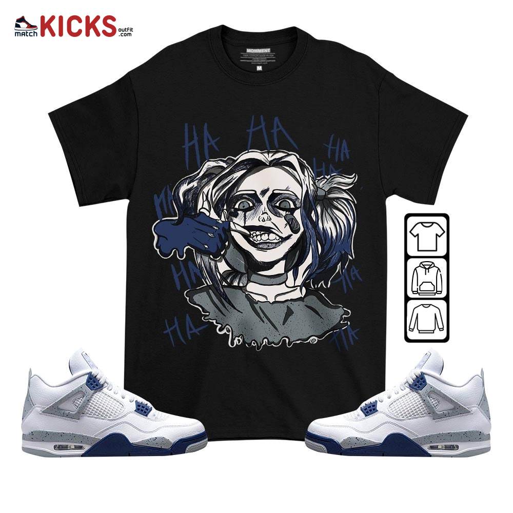 Sneaker Shirt Match Jordan 4 Retro Midnight Navy – Harley Quinn – Midnight Navy 4s MKO T-Shirt