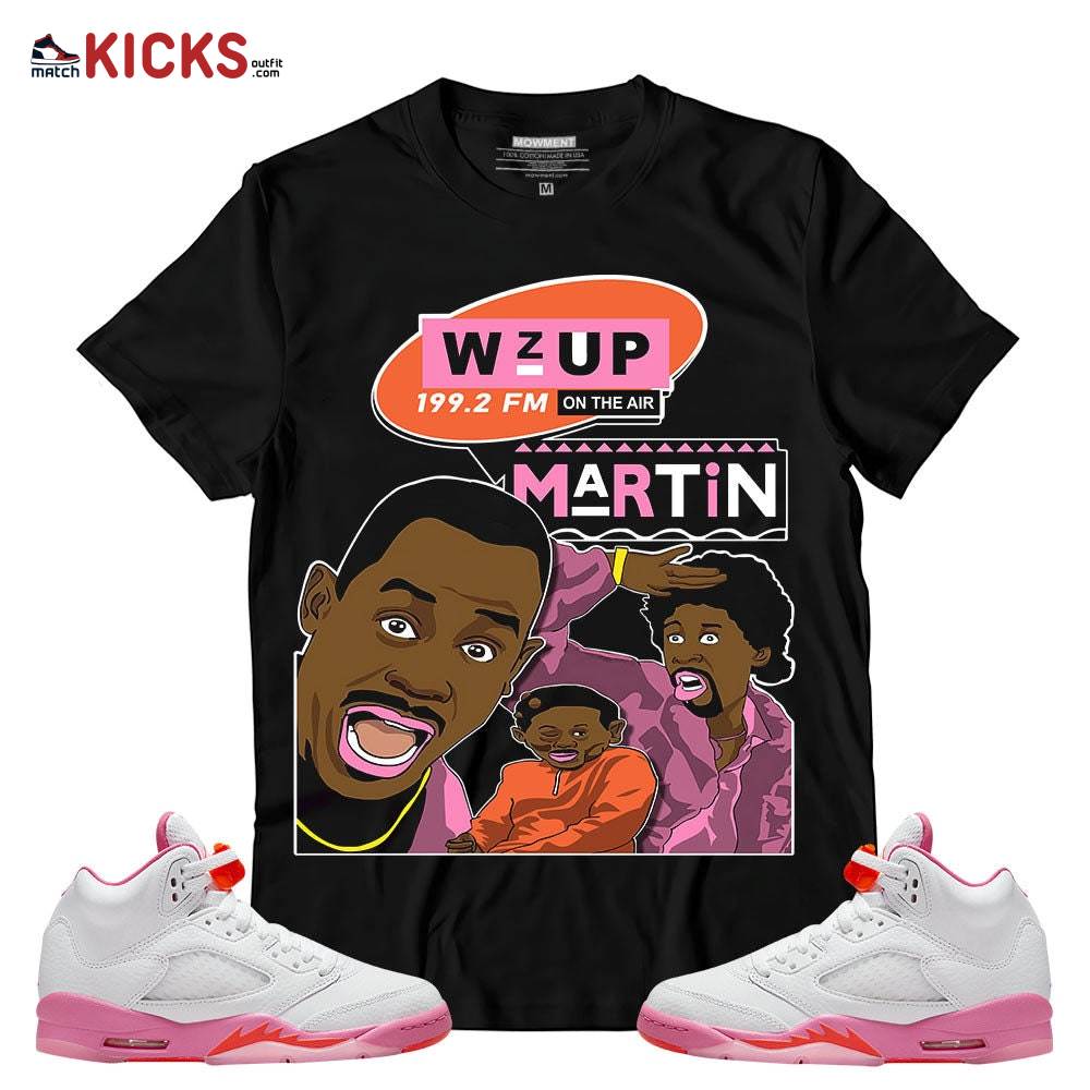 Sneaker Shirt Match Jordan 5 GS Pinksicle – Martin Tv 90s Melanin Got Em – GS Pinksicle 5s MKO T-Shirt