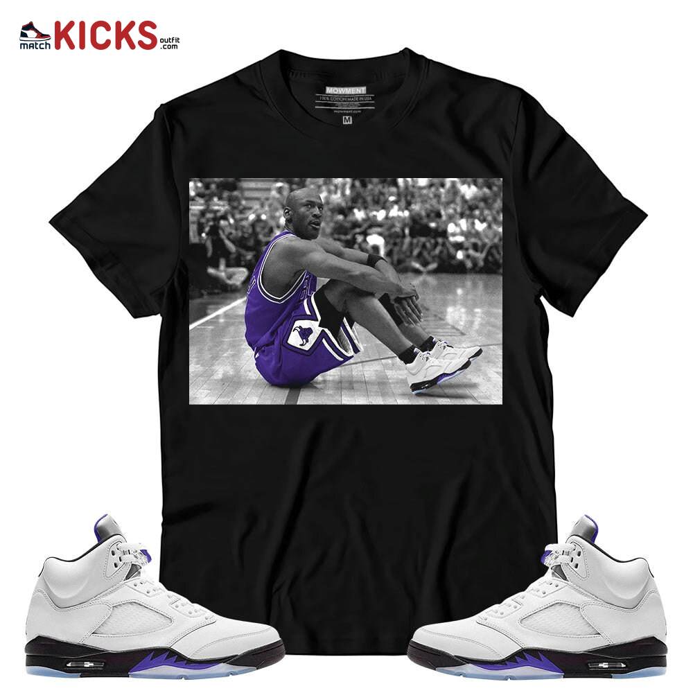 Sneaker Shirt Match Jordan 5 Retro Concord – Basketball Shoes Goat Number 23 – Retro Concord 5s MKO T-Shirt