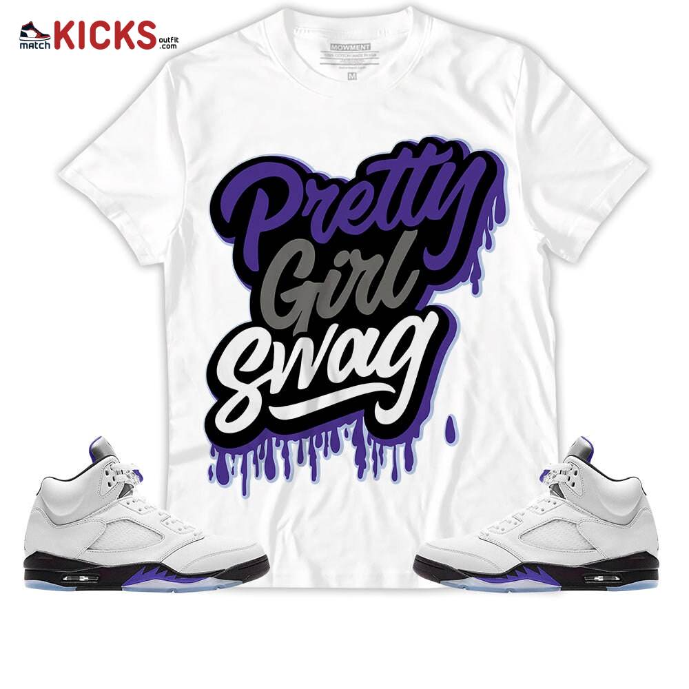 Sneaker Shirt Match Jordan 5 Retro Concord – Pretty Girl Swag – Retro Concord 5s MKO T-Shirt Sneaker Shirt Match Jordan 5 Retro Concord – Pretty Girl Swag – Retro Concord 5s MKO T-Shirt