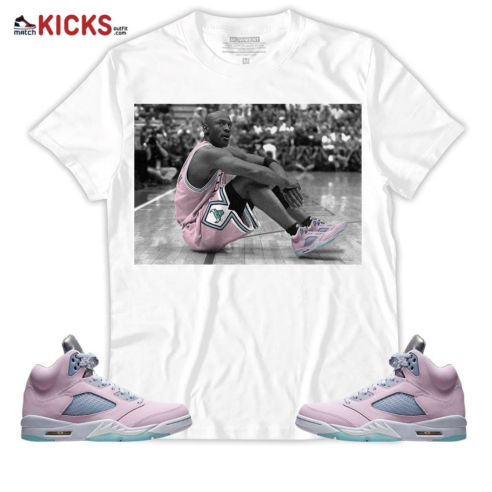 Sneaker Shirt Match Jordan 5 Retro Easter – Basketball Shoes Goat Number 23 – Easter 5s MKO T-Shirt Sneaker Shirt Match Jordan 5 Retro Easter – Basketball Shoes Goat Number 23 – Easter 5s MKO T-Shirt