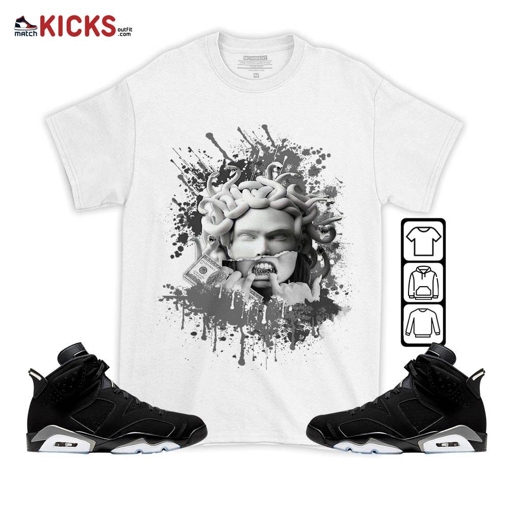 Sneaker Shirt Match Jordan 6 Black Chrome – Money Talk Got Em – Black Chrome 6s MKO T-Shirt Sneaker Shirt Match Jordan 6 Black Chrome – Money Talk Got Em – Black Chrome 6s MKO T-Shirt