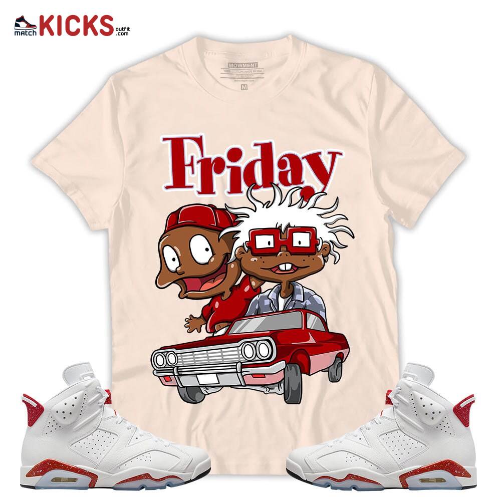 Sneaker Shirt Match Jordan 6 Red Oreo – Melanin Kids 90_s Friday Rugrats – Red Oreo 6s MKO T-Shirt Sneaker Shirt Match Jordan 6 Red Oreo – Melanin Kids 90_s Friday Rugrats – Red Oreo 6s MKO T-Shirt